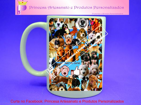 Caneca Sticker Bomb - Cachorros